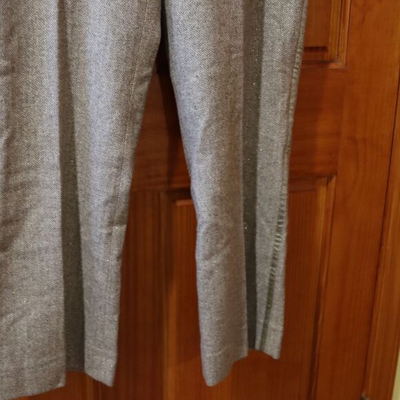 Laundry Vintage Herringbone Tweed Y2K Gold Sparkly Pants Trousers Career 12 - Picture 4 of 11